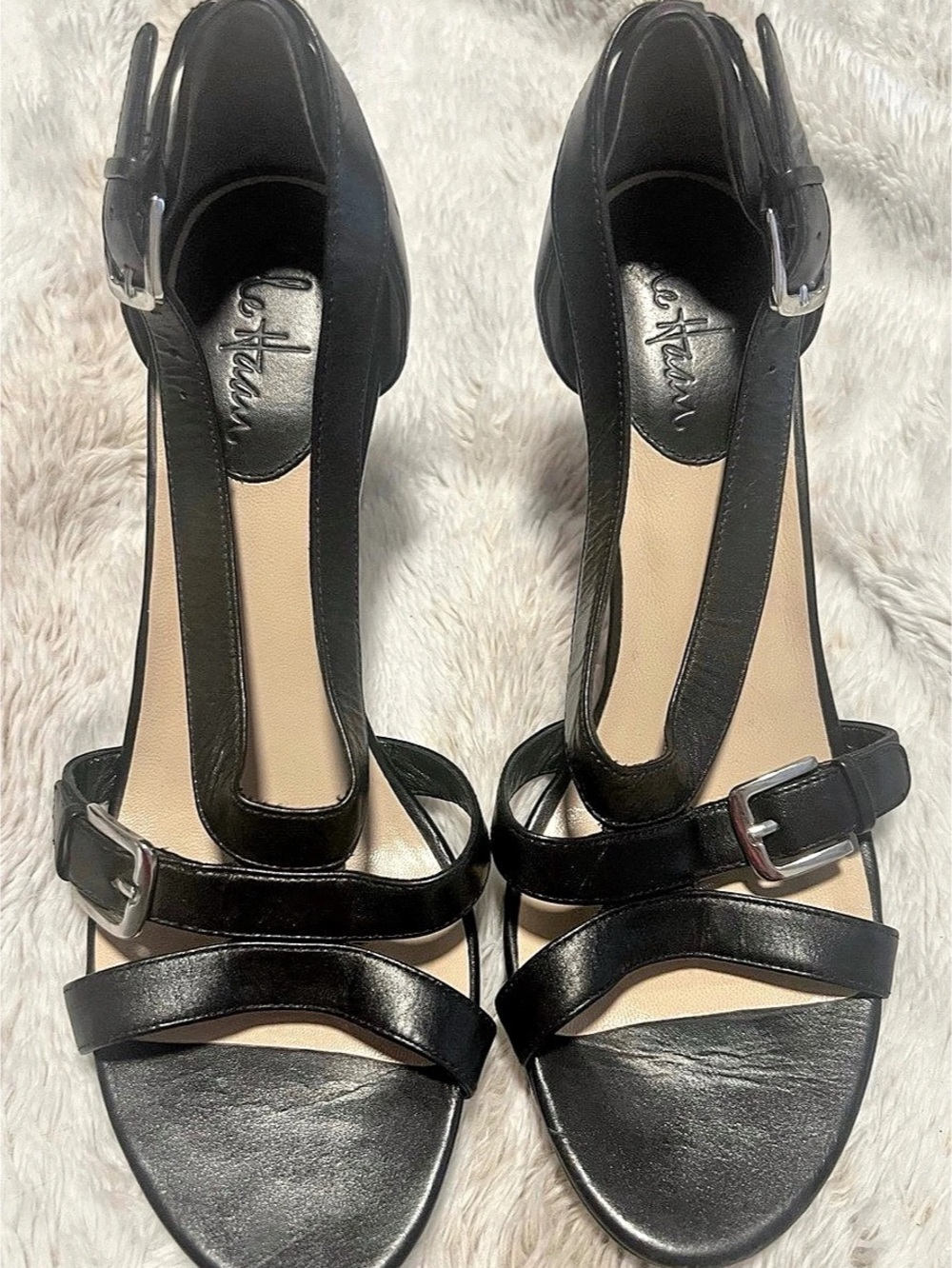 Cole Haan Black Strappy Heels